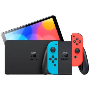 NINTENDO SWITCH + JUEGO SUPER MARIO BROS. WONDER BUNDLE - NEON BLUE / NEON RED