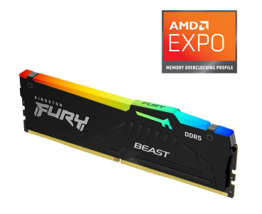 MEMORIA KINGSTON FURY BEAST EXPO AMD RGB 16GB DDR5 5600MTS (KF556C36BBEA-16)