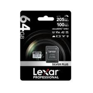 Memoria microSDXC Lexar Pro 64GB Silver Plus