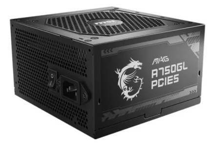 Fuente de poder MSI MAG A750GL PCIE5 750W 80 PLUS Gold Full Modular