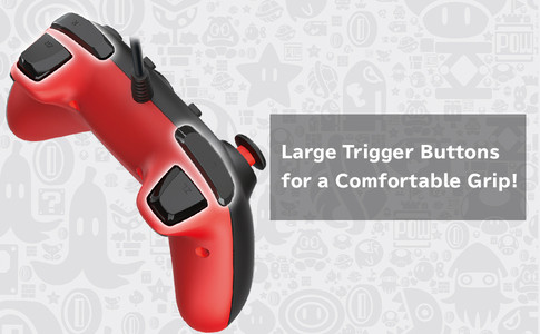 JOYSTICK HORI TURBO SUPER MARIO PARA NINTENDO SWITCH (NSW-462U) - CABLEADO