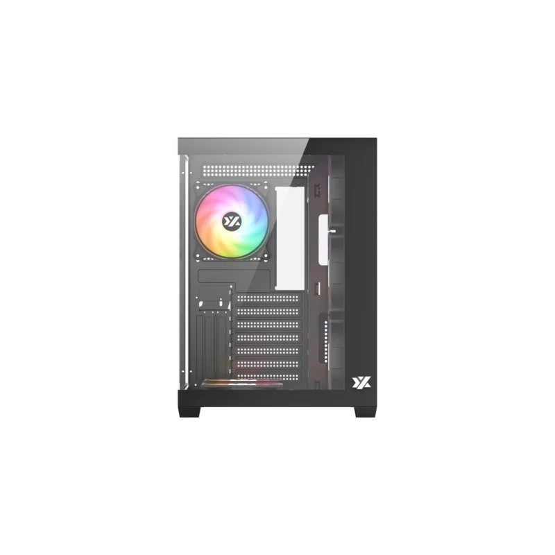 GABINETE GAMER TESSERACT X 50 C/6 VENTILADORES - BLACK