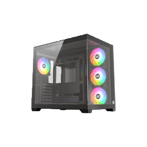GABINETE GAMER TESSERACT X 50 C/6 VENTILADORES - BLACK