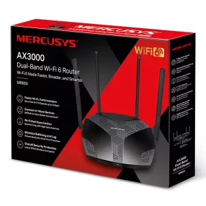 Router Mercusys Mr80x Wifi 6 De Doble Banda Ax3000