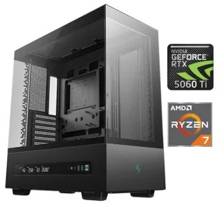 Equipo Gamer Ryzen 7 8700F, 32GB, 1TB NVMe, RTX 5060Ti 8GB