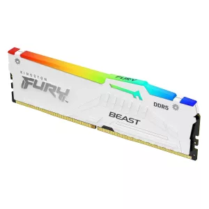 Kingston FURY Beast RGB - DDR5 - módulo - 16 GB - DIMM de 288 contactos - 2800 MHz / PC5-44800 - CL40 - 1.25 V - sin búfer - on-die ECC - blanco