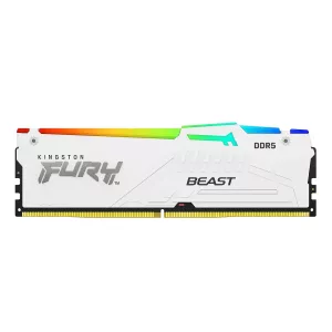 Kingston FURY Beast RGB - DDR5 - módulo - 16 GB - DIMM de 288 contactos - 2800 MHz / PC5-44800 - CL40 - 1.25 V - sin búfer - on-die ECC - blanco