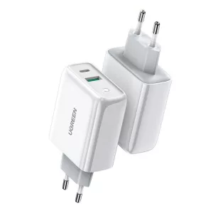 Cargador Ugreen De Pared 38w Usb + Usb-c Blanco