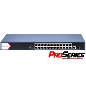 SWITCH SMART POE HIKVISION DS-3E1526P-EI 24 PUERTOS GIGABIT 370W - RACKEABLE