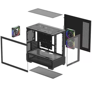 Gabinete Deepcool CG380 3F negro