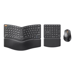 Combo Mouse y Teclado Español Ergonómico Inalámbrico 3en1 ProtoArc Ekm04