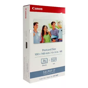 Kit Canon Cartucho Tinta KP-36IP Con Papel Térmico 4x6 36 Hojas