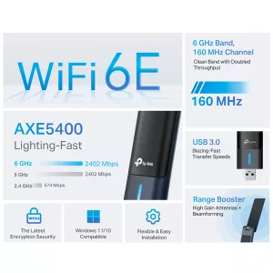 Tarjeta De Red Tp-link Archer Txe70uh Wifi 2,4ghz 5ghz 6ghz AXE5400