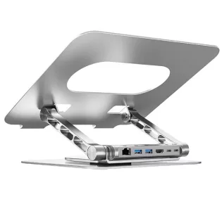 Soporte Unitek para Notebook 360° con HUB USB desmontable