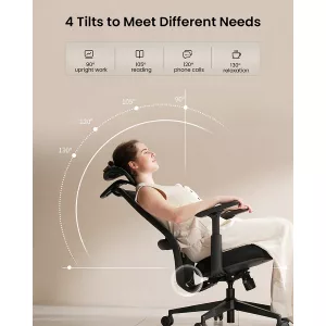 Silla de Escritorio Ergonómica Ajustable 360°/130° ProtoArc Ec200