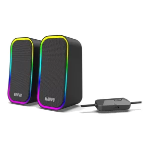 Parlantes Gaming Pc Marvo Sg-285 Con Iluminación Rgb