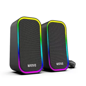 Parlante Marvo SG-285 RGB Gaming USB Negro