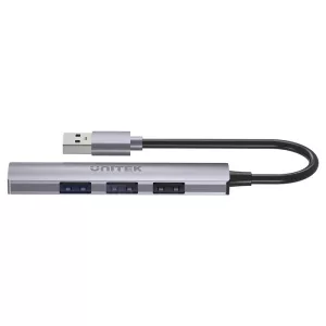 HUB UNITEK ULTRA SLIM 4 EN 1 3X USB 2.0/1X USB 3.0 (H1208A) GRAY