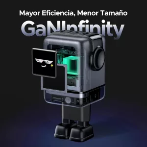 Cargador Ugreen Mini Robot Uno 100W Gan 4 Puertos