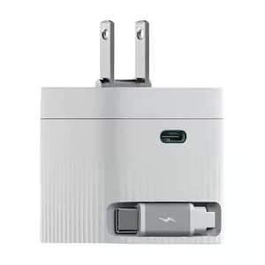CARGADOR DE PARED HIKSEMI HS-HUB-GAN67 67W 2 PUERTOS USB-C CARGA RAPIDA BLANCO