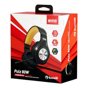 Auriculares Gaming Inalámbricos Marvo Pulz 80w RGB