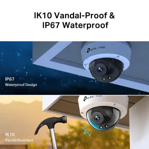 TP-LINK VIGI C230 – CÁMARA DE SEGURIDAD EXTERIOR IP DOME 3 MP
