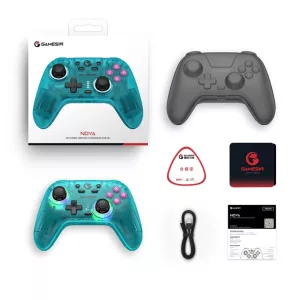Control GameSir T4 Nova HD Rumble verde azulado Bluetooth