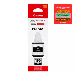 Botella De Tinta Canon Negro GI-190 Bk 135ml