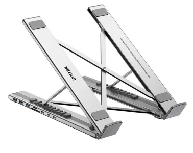 Soporte y HUB Unitek para Notebook aluminio plegable