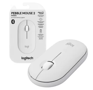 Mouse Logitech M350S Pebble 2 bluetooth blanco