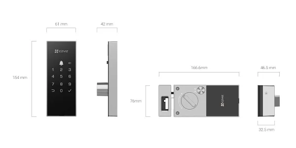 Cerradura inteligente Ezviz CS-DL03 gris