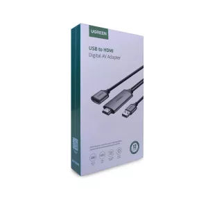 Cable Ugreen Usb/Hdmi + USB hembra 1.5m Gray