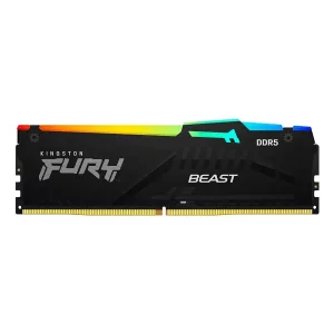 Kingston FURY Beast RGB - DDR5 - módulo - 16 GB - DIMM de 288 contactos - 2800 MHz / PC5-44800 - CL36 - 1.25 V - sin búfer - on-die ECC - negro