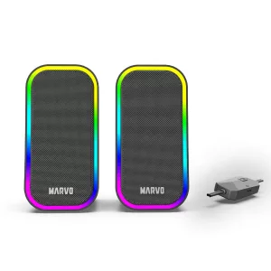 Parlante Marvo SG-285 RGB Gaming USB Negro