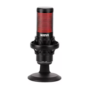 MICRÓFONO GAMING MARVO MIC07BK OMNIDIRECCIONAL CON ILUMINACIÓN