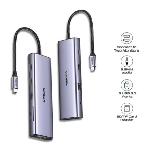 Hub Ugreen 4k Tipoc Usb 3.0/hdmi/vga/rj45/sd
