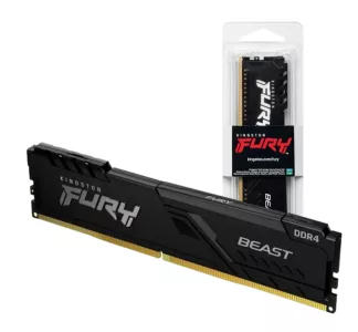 Kingston FURY Beast - DDR4 - módulo - 16 GB - DIMM de 288 contactos - 3200 MHz / PC4-25600 - CL16 - 1.35 V - sin búfer - no ECC - negro