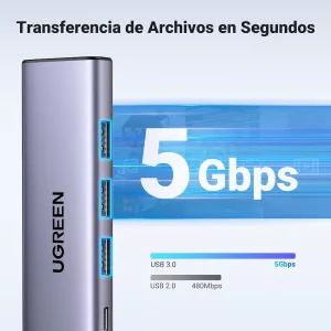 Hub Ugreen Usbc A Hdmi +3 Usb + Pd Power Coverter