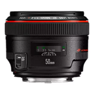 Lente Canon EF 50mm F/1.2L USM Aumento Máximo 0,15x