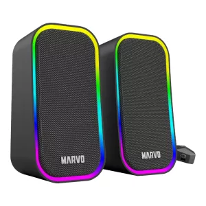 Parlantes Gaming Pc Marvo Sg-285 Con Iluminación Rgb