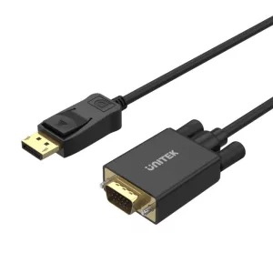 CABLE UNITEK DISPLAYPORT A VGA (Y-5118F) BLACK – 1.8MTS