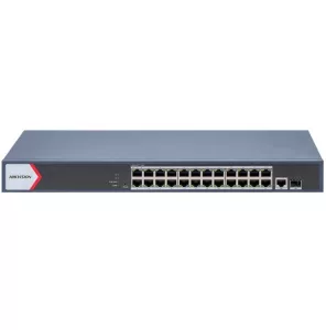 SWITCH POE HIKVISION PRO DS-3E1526P-EI/M 24 PUERTOS POE + 2 GIGABIT 230W - ADMINISTRABLE