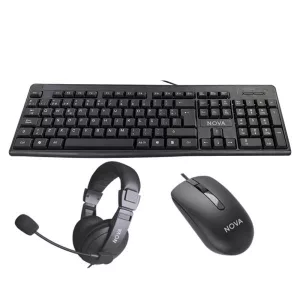 TECLADO ,MOUSE Y HEADSET NOVA USB KB5982U0001C