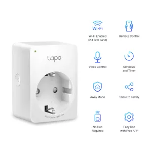 Enchufe Inteligente Tp-Link Tapo P100 Wi-Fi Pack x2