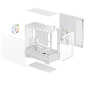 Gabinete Deepcool CG380 3F blanco