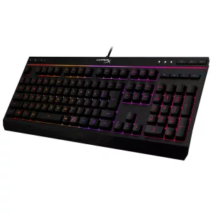 TECLADO GAMING HYPERX ALLOY CORE RGB MEMBRANA BLACK - CABLEADO