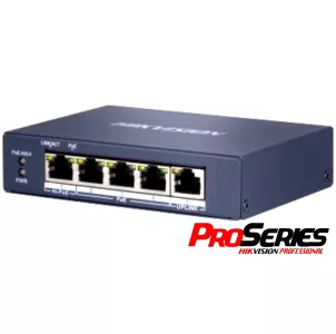 SWITCH POE HIKVISION PRO DS-3E0505HP-E 5 PUERTOS GIGABIT 60W 