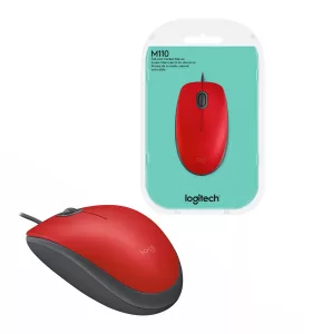 Mouse Logitech M110 silent óptico usb rojo