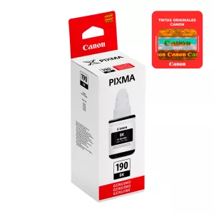 Botella De Tinta Canon Negro GI-190 Bk 135ml