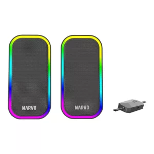 Parlantes Gaming Pc Marvo Sg-285 Con Iluminación Rgb